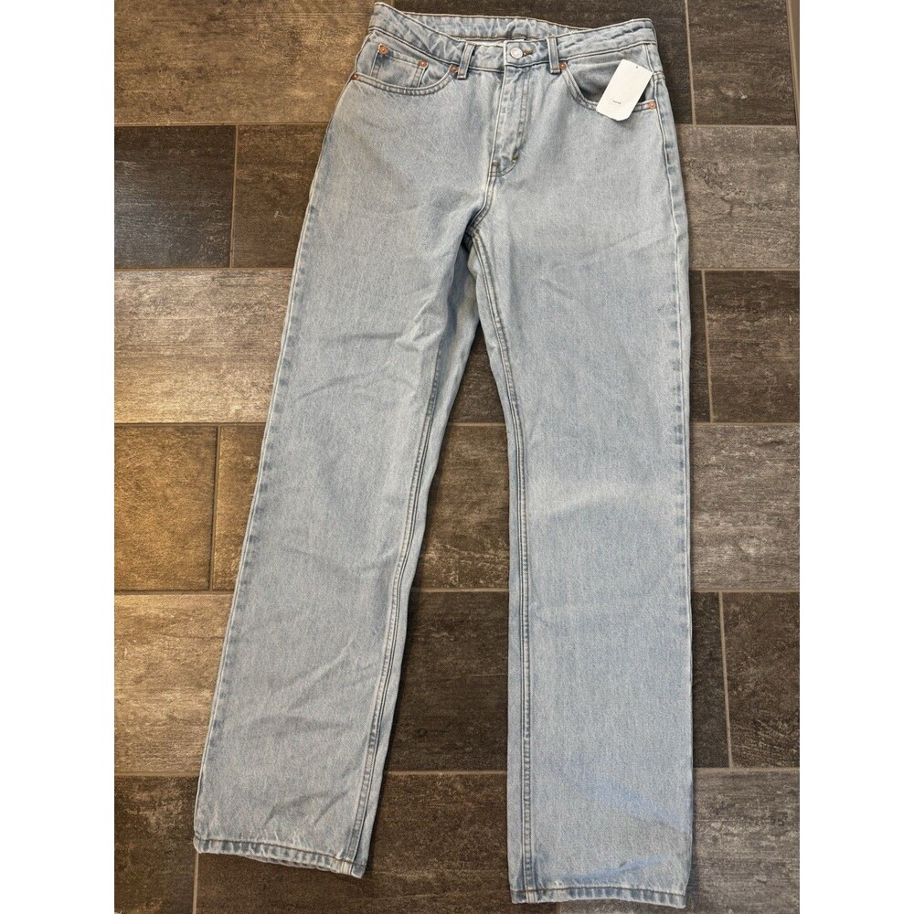 Weekday Voyage Women's High Straight Jeans, 29/32, 100% Cotton, New, Faux Fur